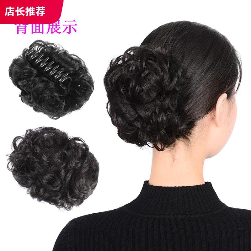 假发发圈女抓夹式头花盘发花苞头假发卷发盘发器发包抓夹发圈批发