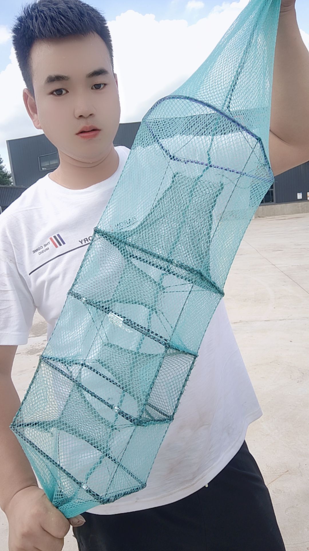 福袋。11正伟5节地笼3门拍一发5条～竹子地插送蚯蚓盒无结网