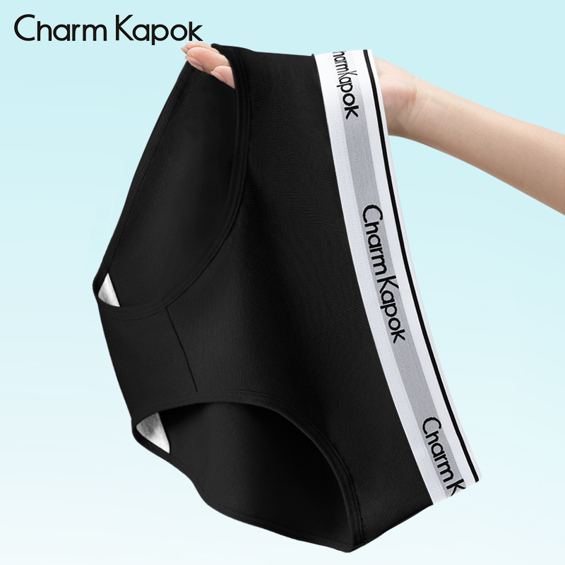 CharmKapok女士内裤2025新款100%全棉裆纯棉质感抗菌大码三角短裤