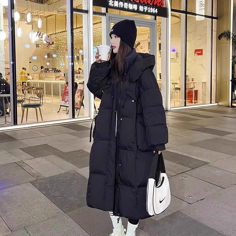 大码300斤胖MM保暖棉服外套秋冬季新款过膝宽松派克服中长款棉袄