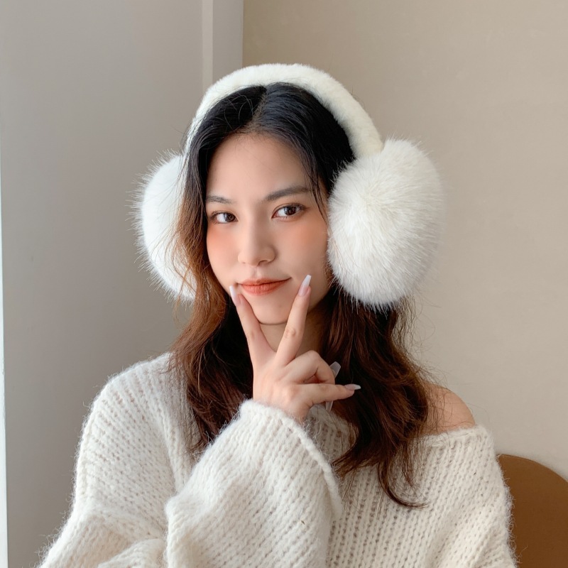 折叠耳罩时尚保暖纯色新款毛光版简约护耳包秋冬防寒冷耳捂HT