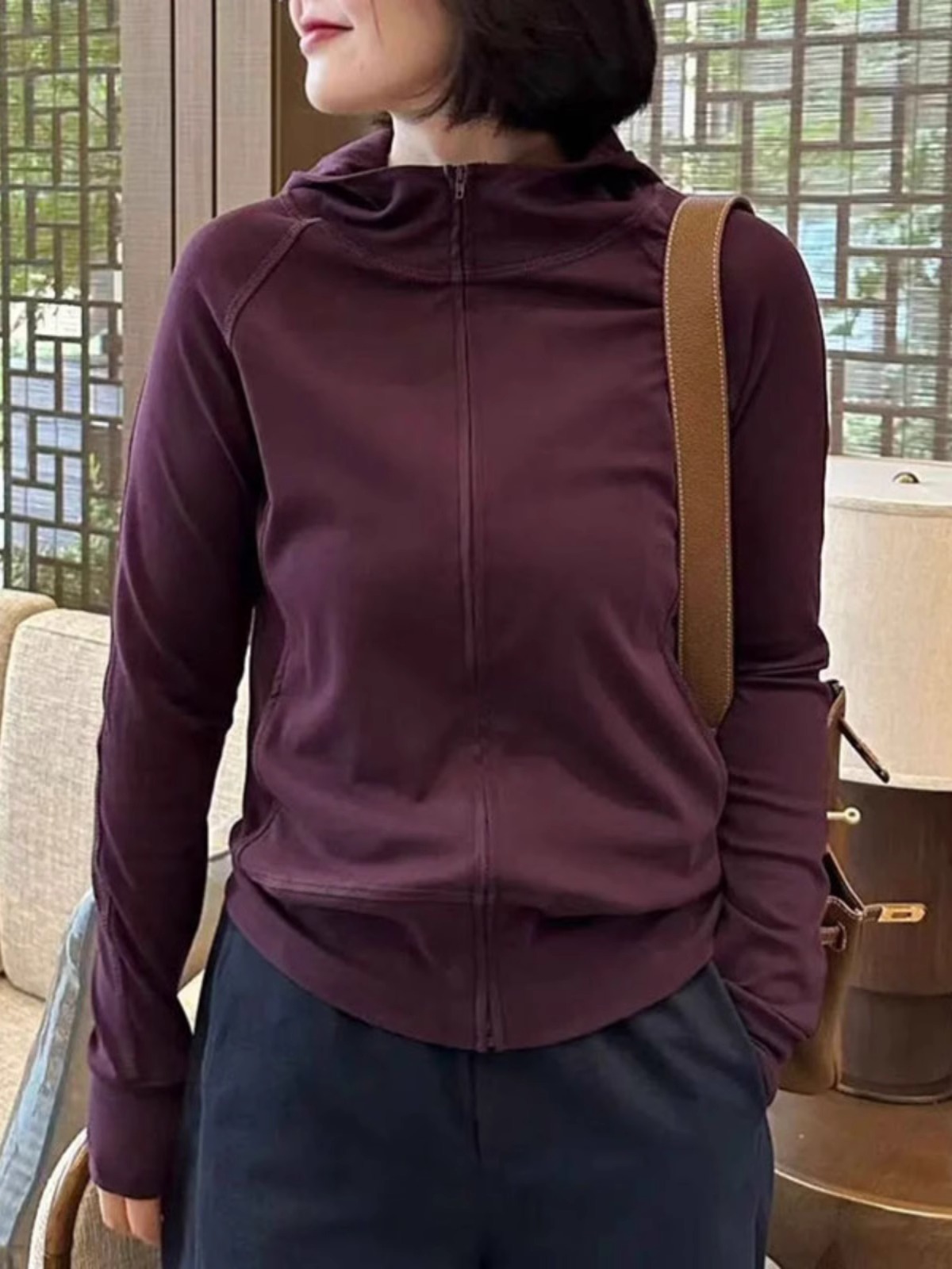 春季外套女春秋款连帽卫衣2025新款拉链开衫灰色薄款运动休闲上衣