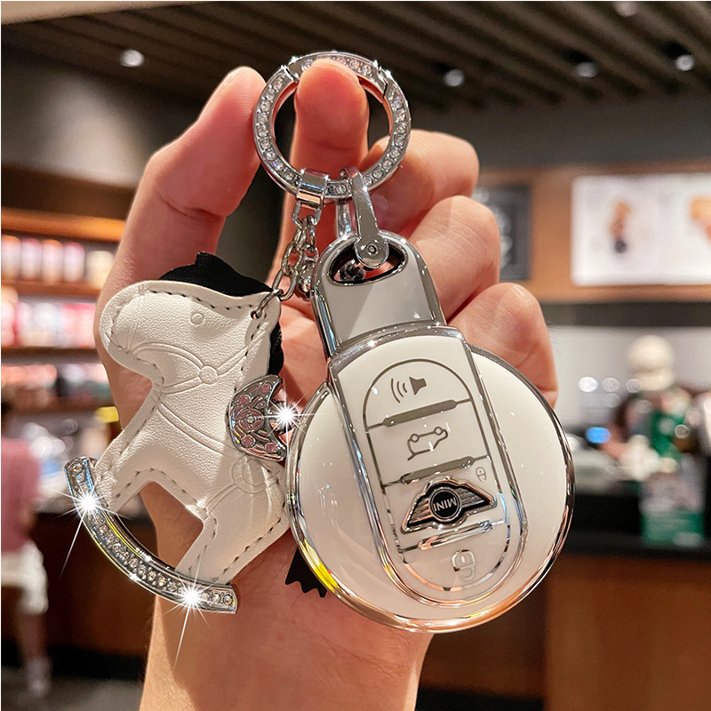 宝马mini车钥匙套新countryman/cooper保护壳F54F55F56F60扣包女