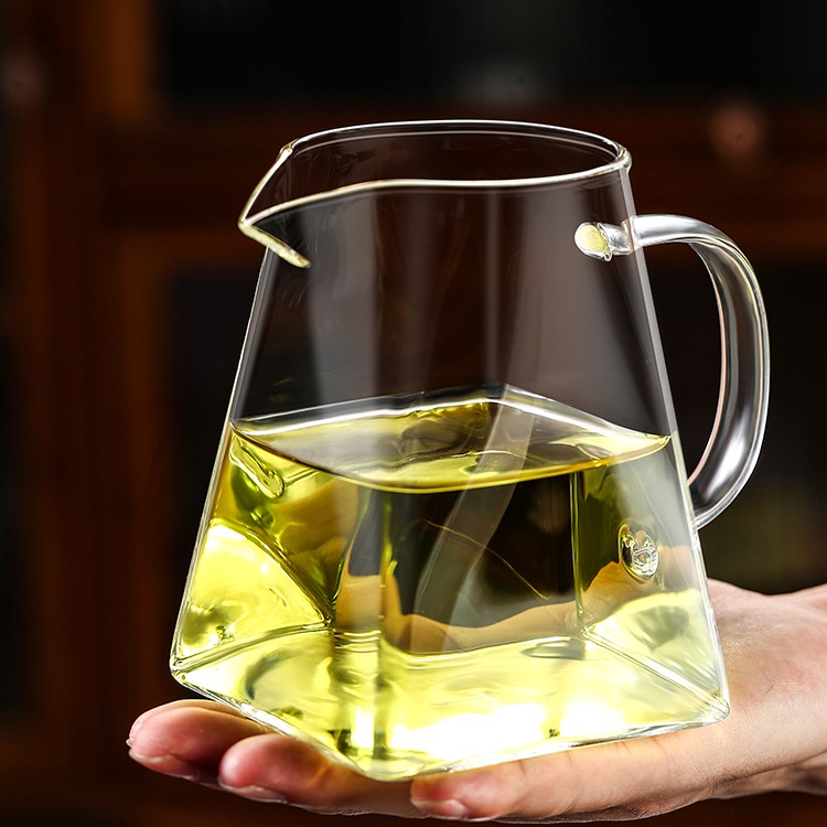 顾竹公道杯玻璃高档功道茶杯泡茶茶海分茶器茶具配件茶滤茶漏专用