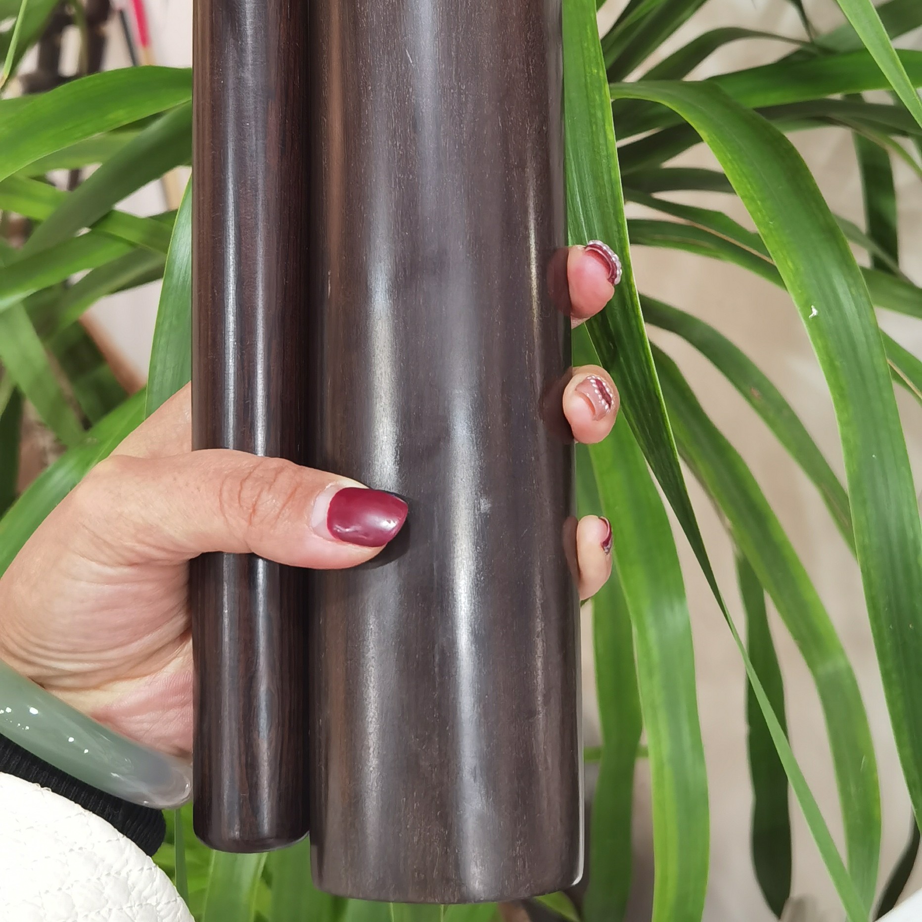 李家乐器黑檀梆子家用紫光檀木棍实木配小梆子锤戏曲伴奏均可使用