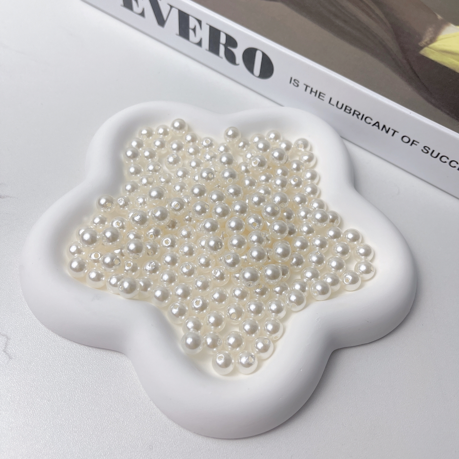 有文精选3-12mm高亮仿珍珠材料手工DIY仿珍珠制作材料粉色大红色