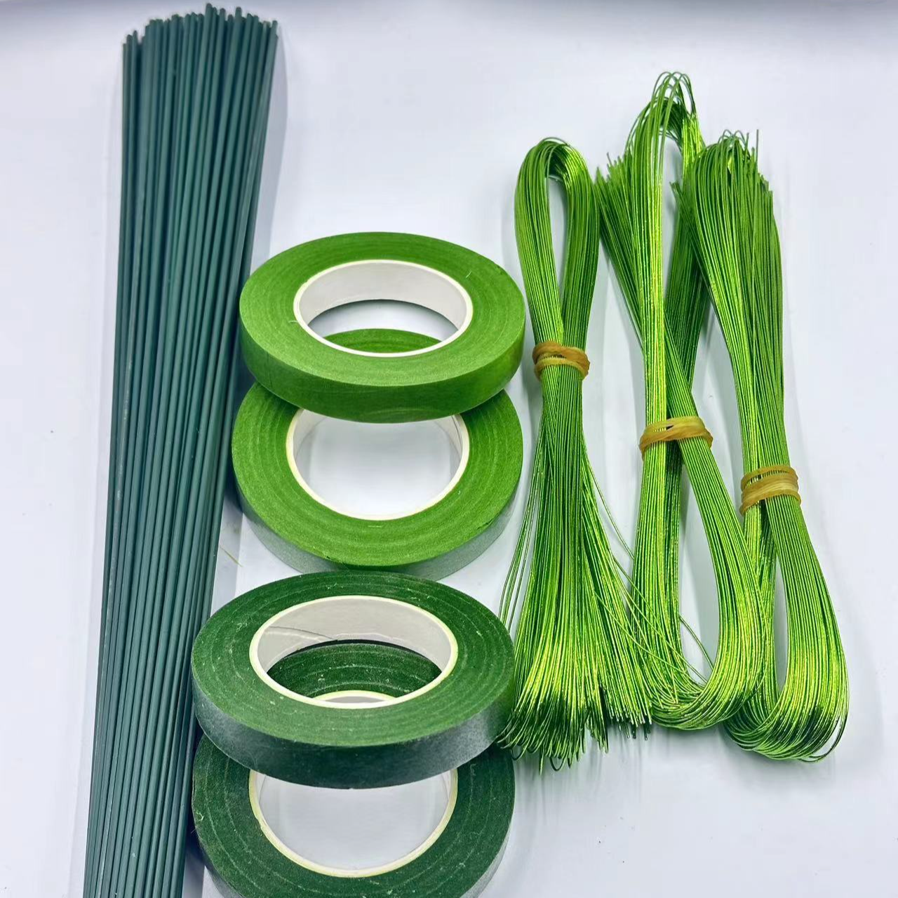 有文精选 30-40厘米包胶花杆 24号手工制作铁丝 花艺胶纸