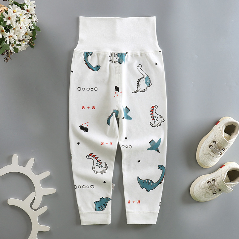 婴儿高腰护肚裤男女宝宝单条秋裤睡裤春秋裤子儿童线裤可开档