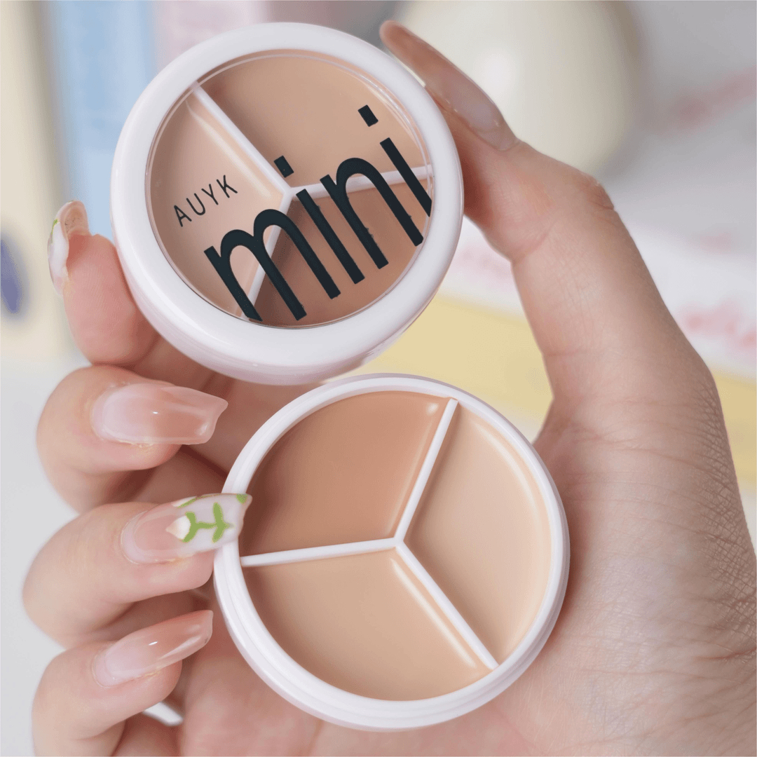 三色多色遮瑕膏持久遮逗印雀斑黑眼圈不卡粉防水防汗控油学生新手