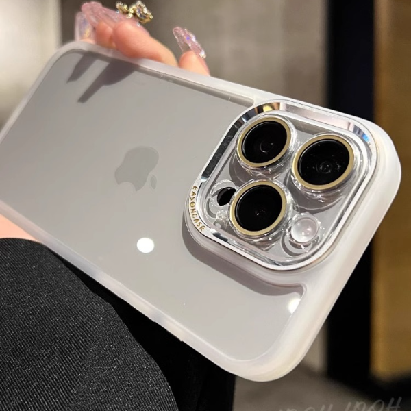 适用苹果15promax金属镜框手机壳iPhone14带镜头膜13硅胶12透明壳
