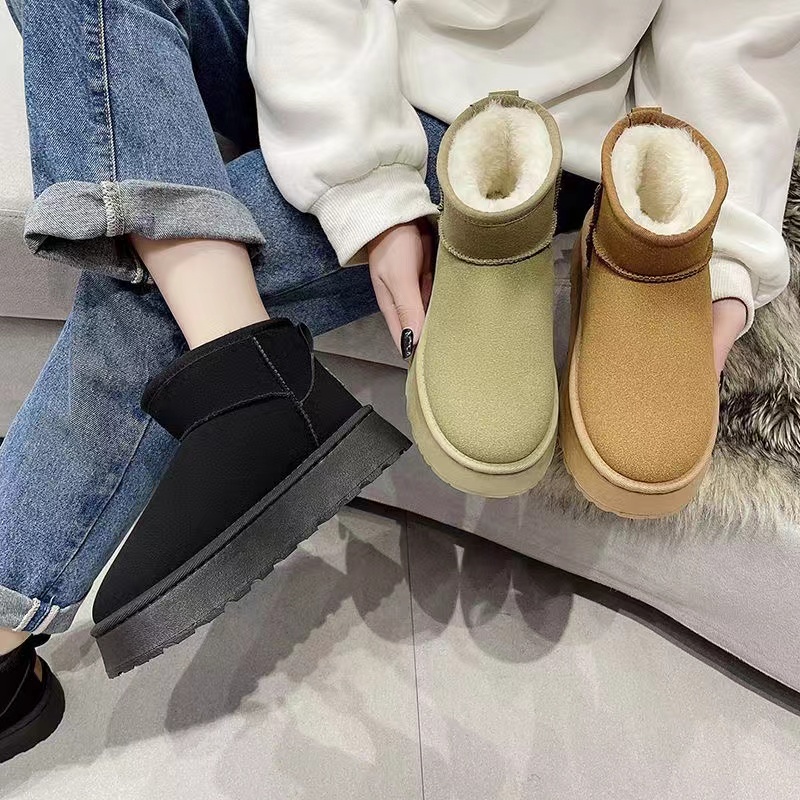 ayixa网红雪地靴三色女款新疆包邮保暖加绒加厚冬季时尚网红爆款