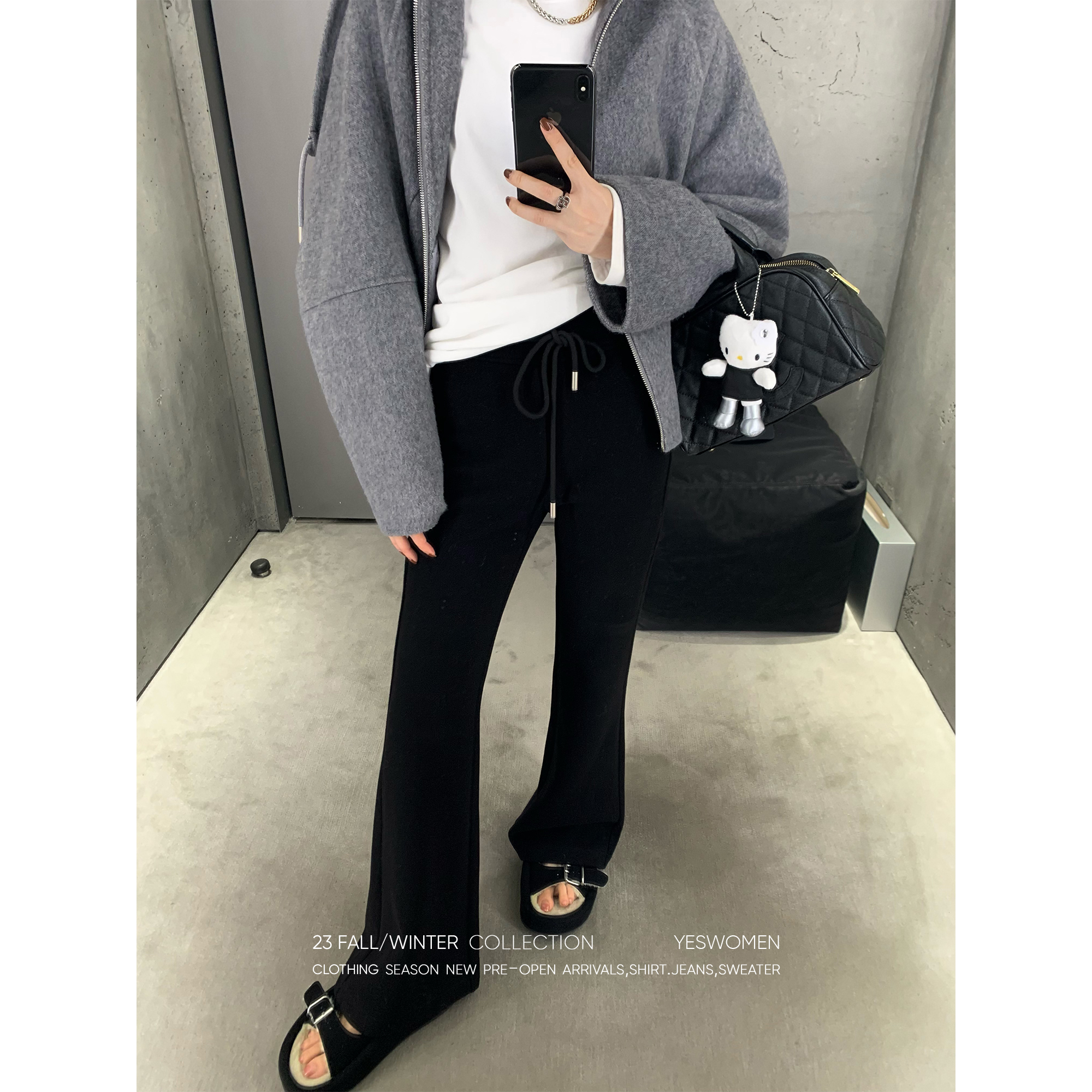 YESWOMEN【淼淼】芭比裤·喇叭裤型软精厚实提臀XYF2138C1646