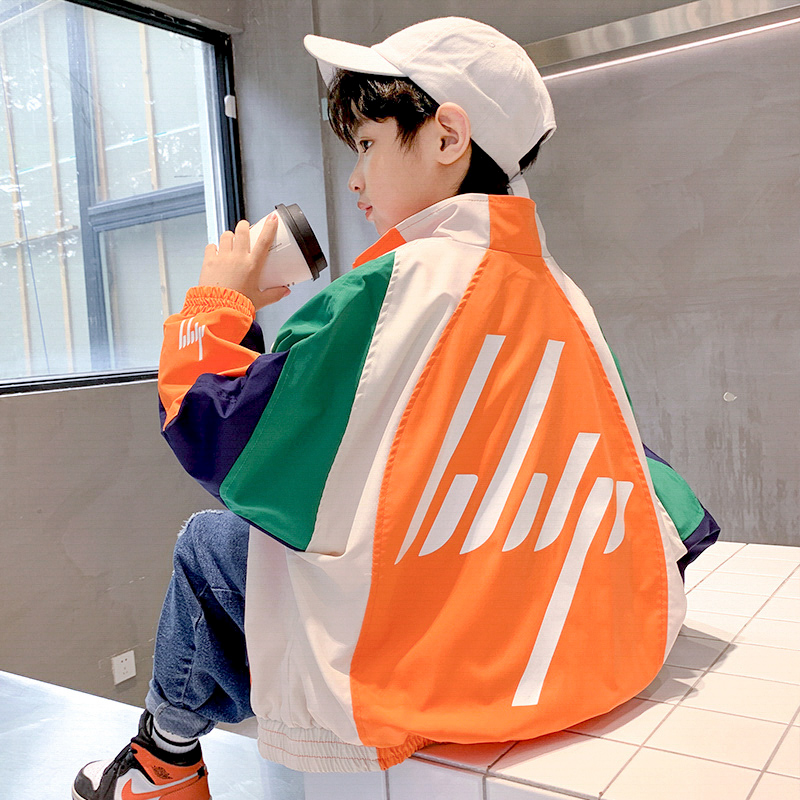 男童外套春秋季新款中大童韩版洋气休闲薄款风衣男孩运动棒球夹克