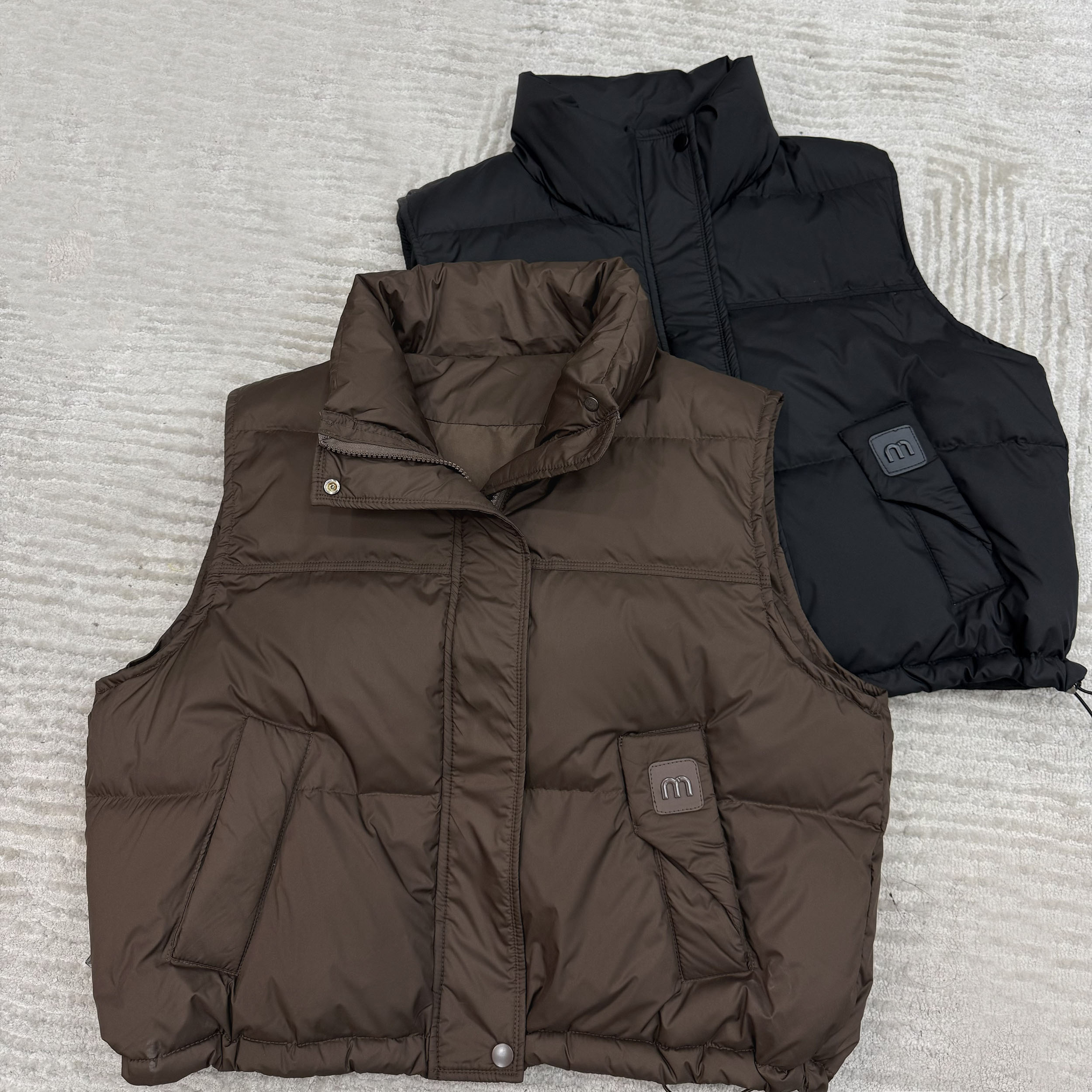 2024冬季新款百搭宽松立领无袖坎肩马夹小个子时尚休闲马甲外套女