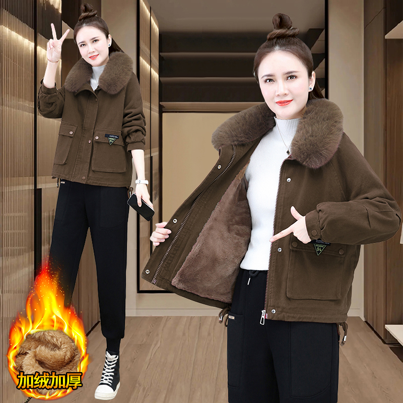 派克棉服女短款冬季2025新款韩版宽松显瘦加绒棉衣棉袄加厚外套