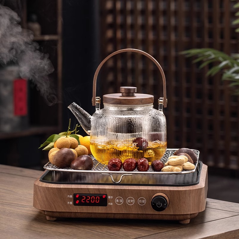 家用玻璃茶壶泡茶烧水壶耐热加厚茶壶冬日围炉大容量煮茶电茶炉