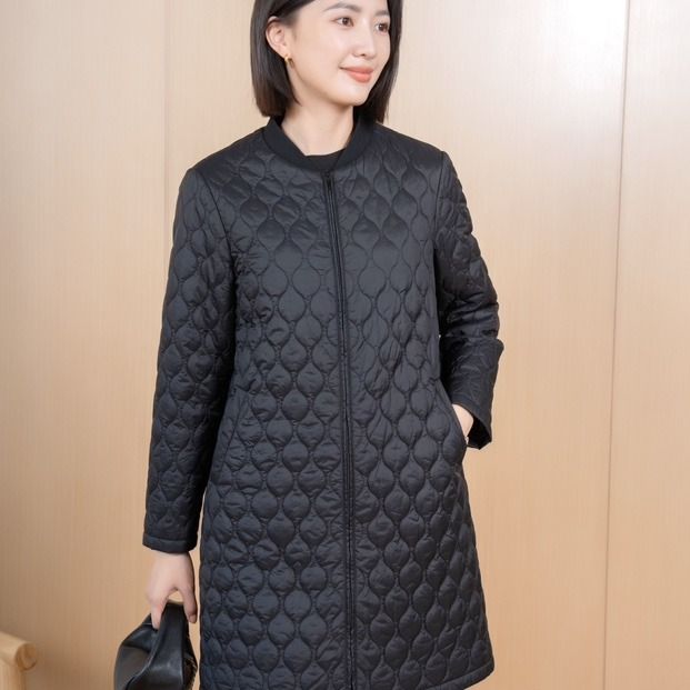 棒球领宽松吉利格夹棉外套D242515076 M