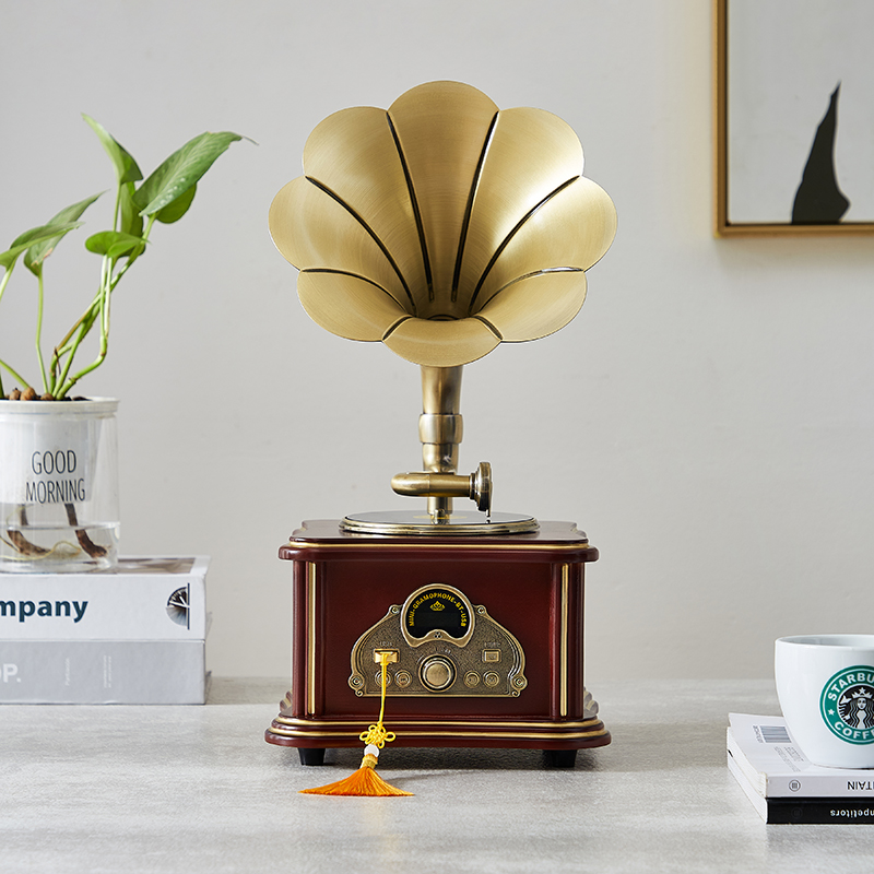 雅诗贝伦复古迷你香薰留声机欧式中式蓝牙音响G