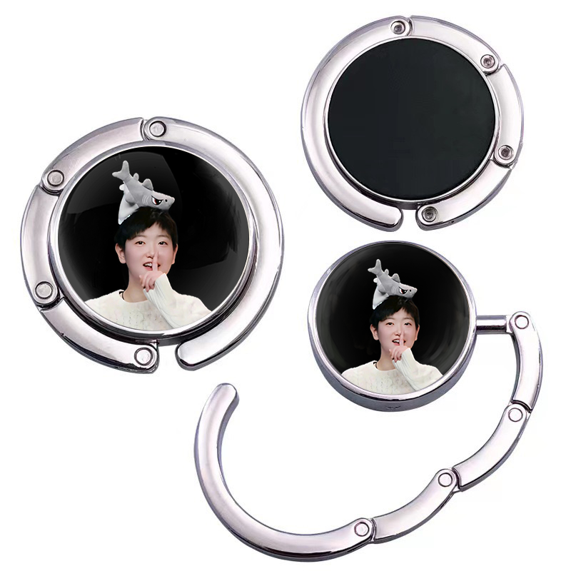 书包挂钩现货创意莎头孙颖莎免打孔桌边挂钩可移动书包挂钩定制