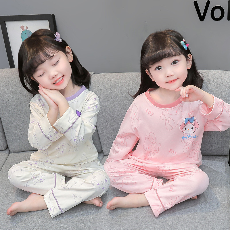 女童睡衣春秋夏季套装纯棉长袖儿童女孩夏季空调服女宝宝袖家居服