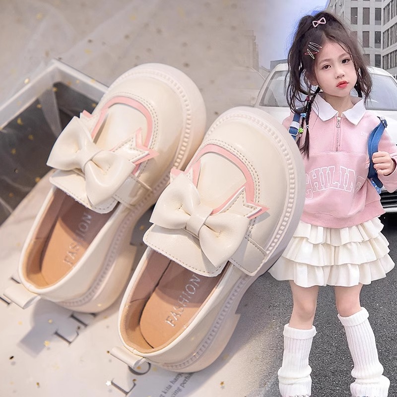 春秋女童公主小皮鞋小女孩英伦风软底黑色单鞋时尚儿童白色秋季鞋