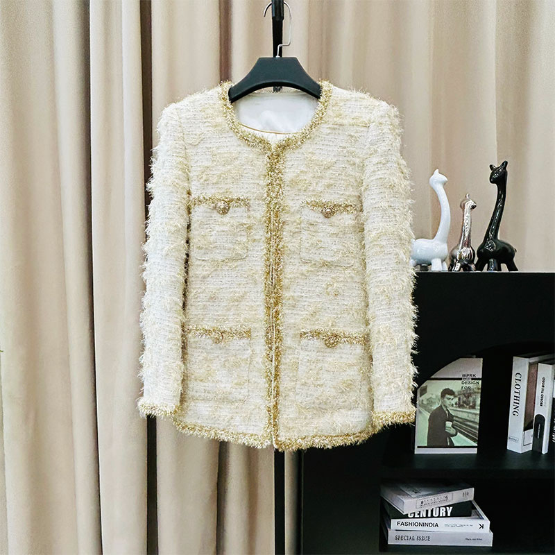 超保暖轻薄鹅绒服时尚气质设计感休闲小香风外套羽绒服28309