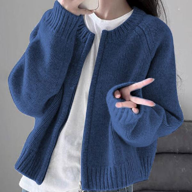 胖mm2-300斤毛衣外套女装秋冬季双拉链针织开衫宽松外穿特大码潮