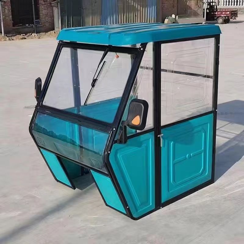 电动三轮车全封闭前车头驾驶室雨棚遮阳篷加长大超厚车棚钢化玻璃