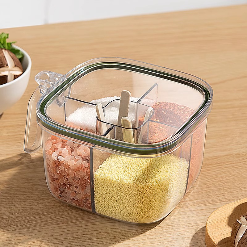 Howsentrip调料盒套套装家用厨房盐罐四合一体防潮密封调味罐收纳