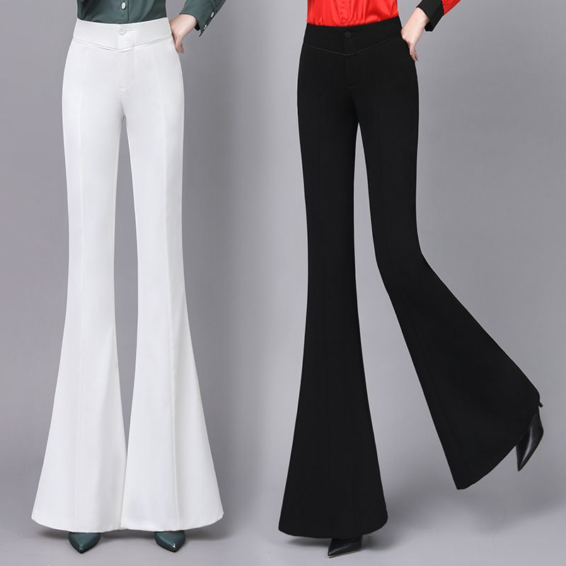 大喇叭裤阔腿甩裤女2025春季新款高腰显瘦垂坠感时尚洋气鱼尾裤子