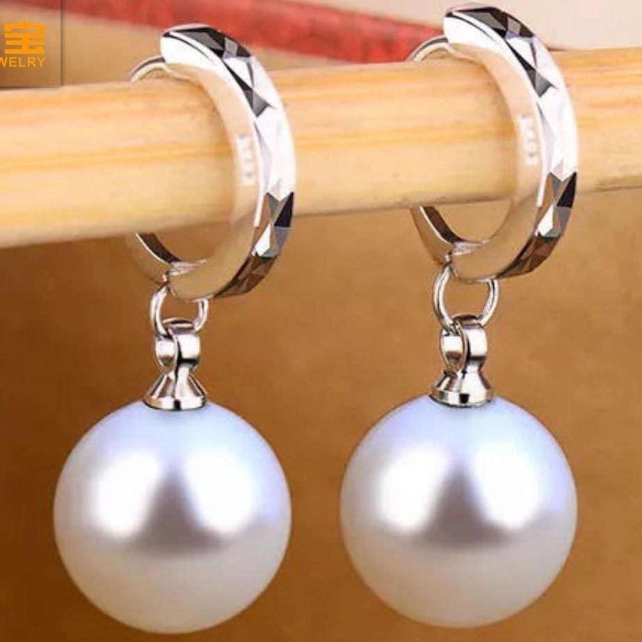 铜合金仿珍珠耳饰 简约耳环耳坠韩版耳饰品耳扣耳圈简约白色百搭