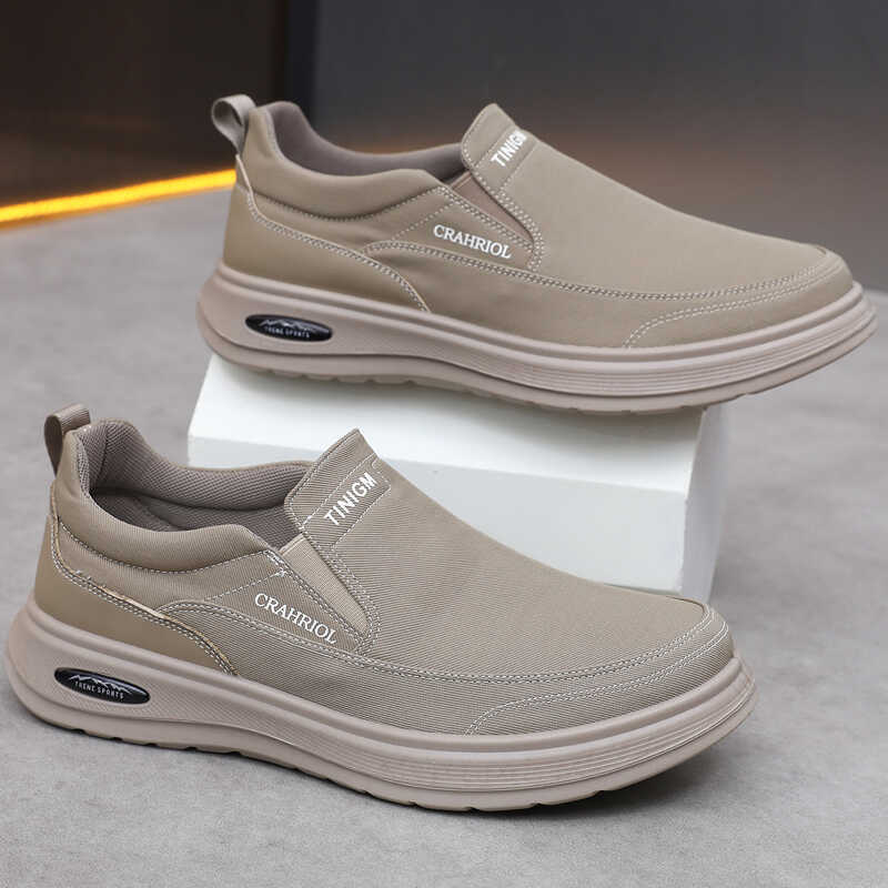 春秋季男鞋老北京布鞋男款单鞋透气软底轻便一脚蹬男士休闲鞋子男