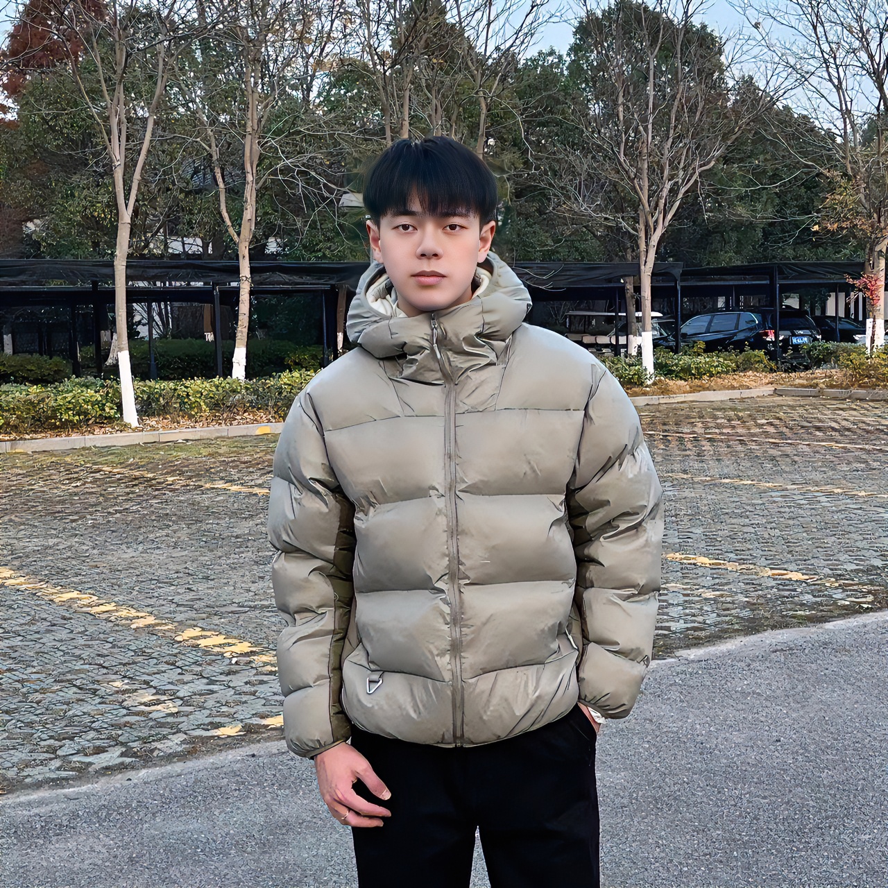 秋冬ACG棉服户外拼接撞色面包服加厚保暖时尚百搭情侣款连帽棉衣
