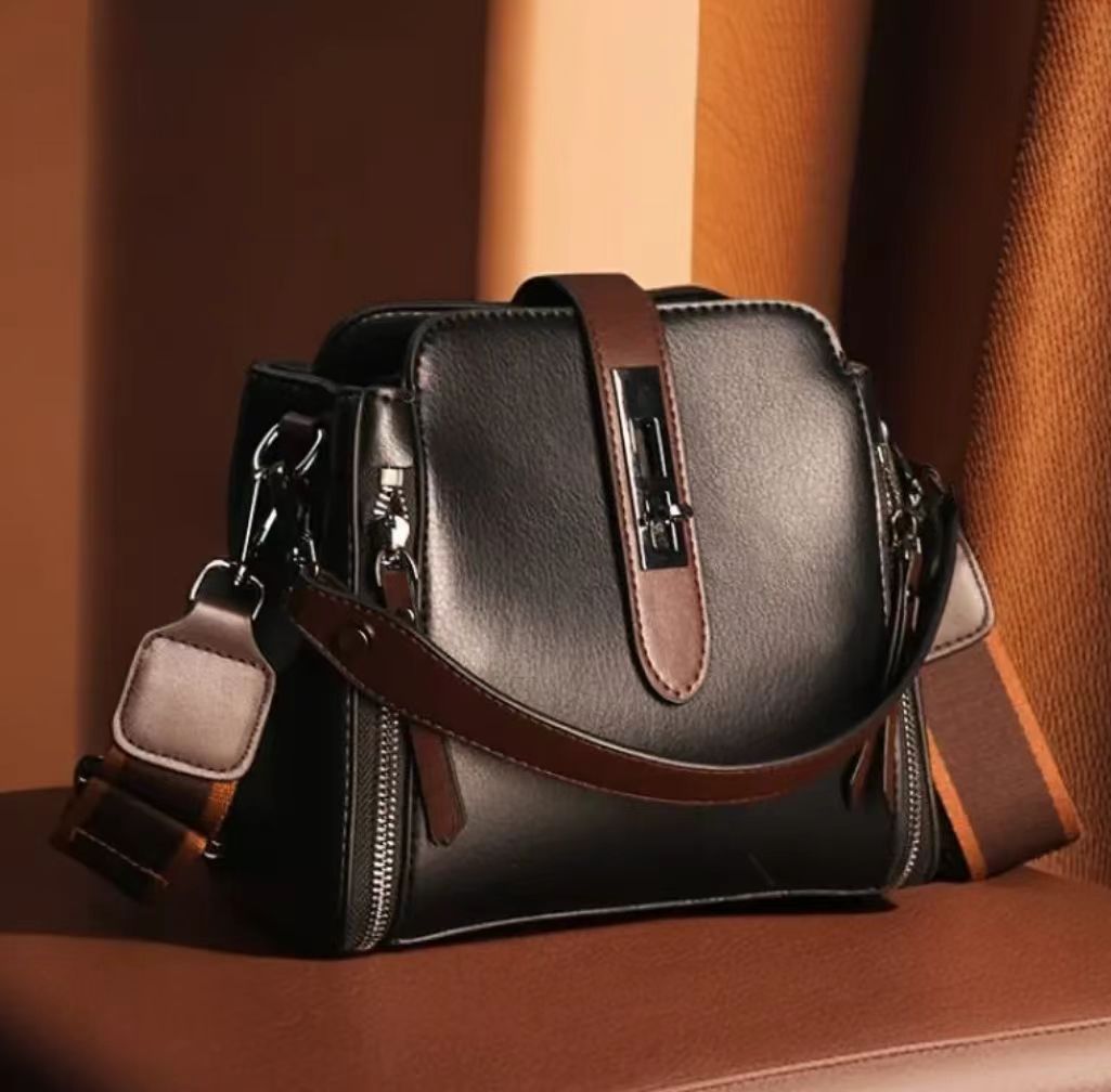 【一包多背】2025年新款高级感撞色优雅小众大容量水桶包斜挎包