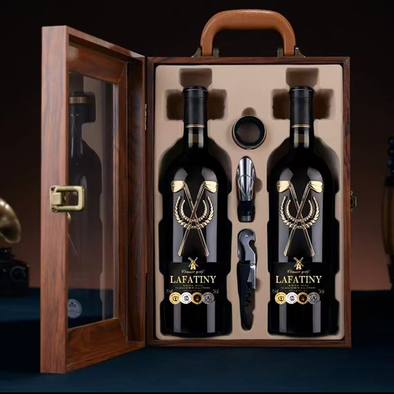 （双支高尔夫干红+木盒）高尔夫干红葡萄酒750ML16度