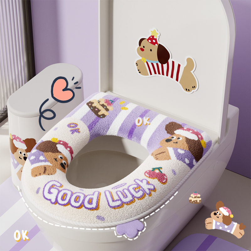 【TOOLCLUB】马桶坐垫四季通用毛绒冬季卫生间加厚马桶垫坐便垫