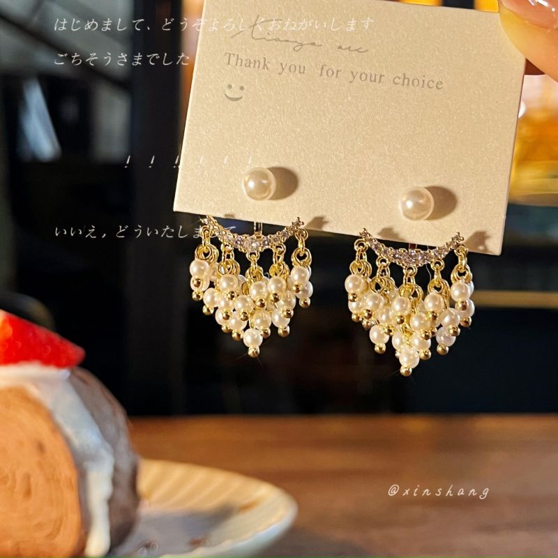 铜合金耳饰 【繁花】轻奢时尚气质耳环两戴款精致耳钉秋冬新款耳饰