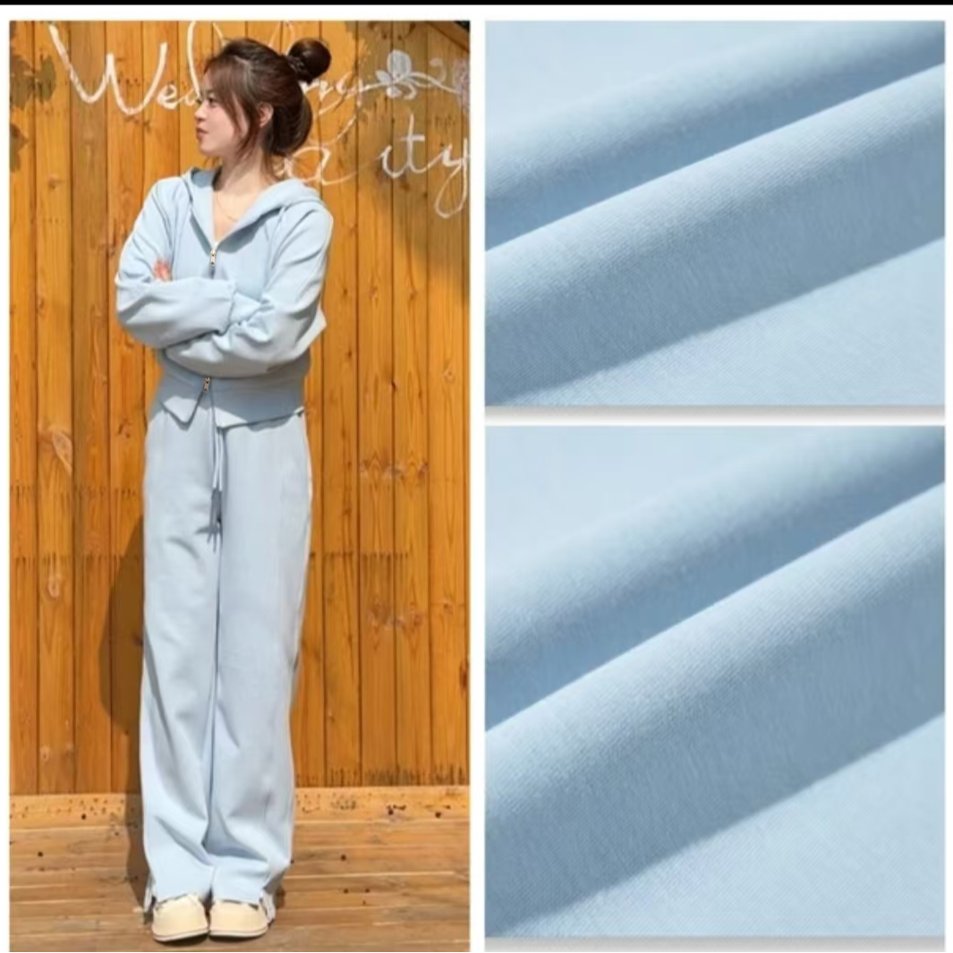 Y1087时尚运动套装女秋冬新款减龄休闲连帽卫窄版裤衣两件套长袖