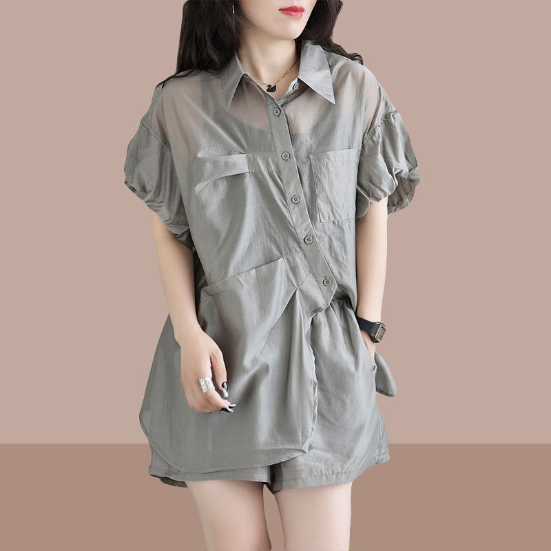 夏季套装女2025新款爆款洋气时髦设计感时尚潮流短袖短裤两件套潮