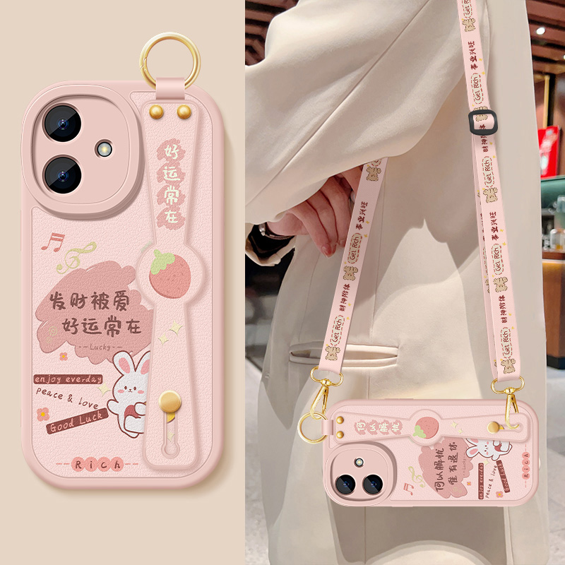 小米红米13c手机壳斜挎腕带挂绳13r全包防摔redmi保护套硅胶软壳