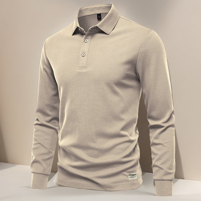 polo衫男款痞帅春秋季新款长袖百搭男士长袖POLO衫高级感秋季时尚