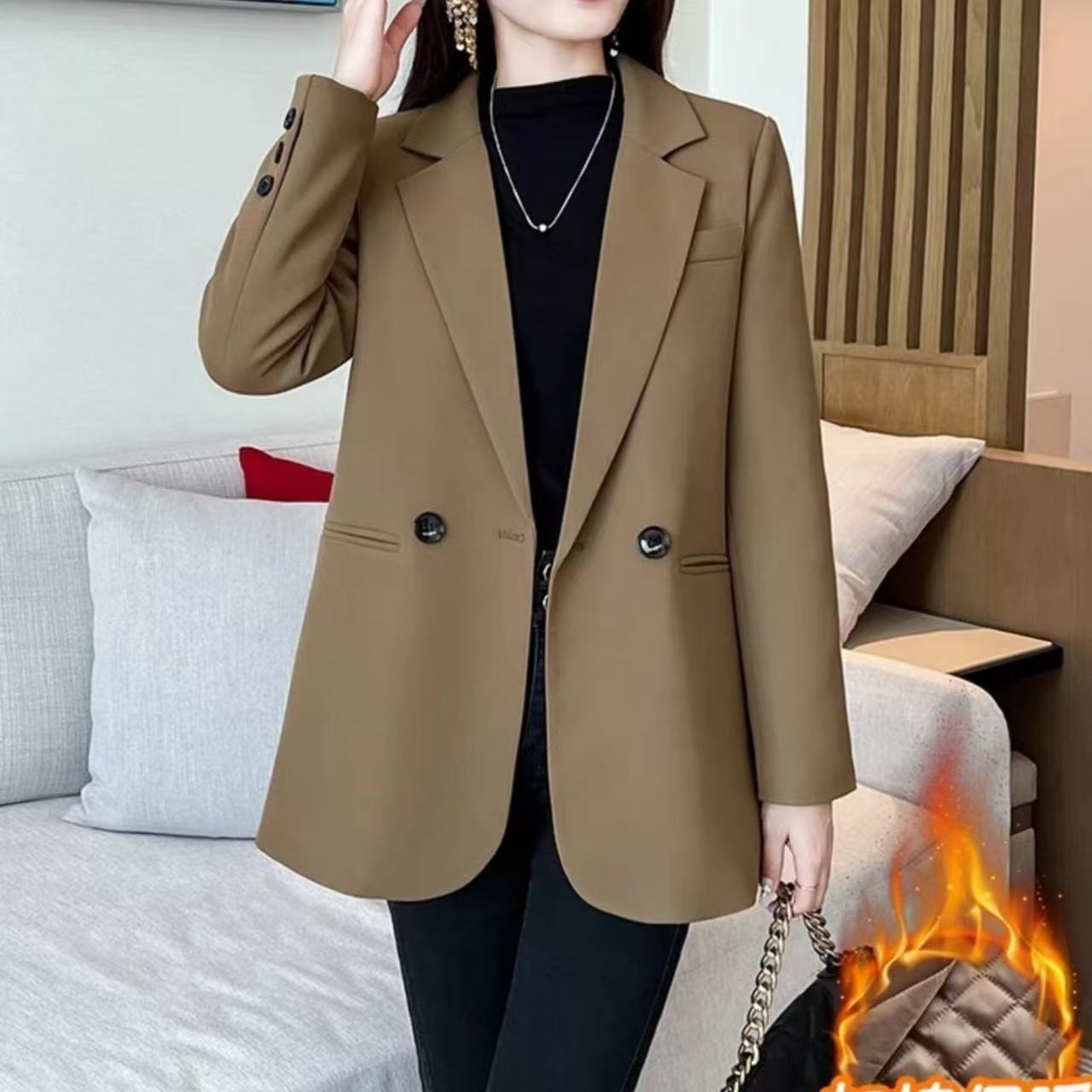 网红西装外套女秋冬新款2025年爆款高级感休闲炸街小个子西服上衣