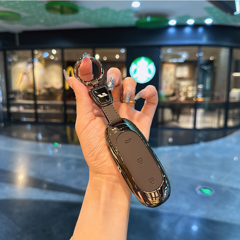 适用于理想L9钥匙套L8/L7max汽车L6全包mega包扣pro高档金属皮革