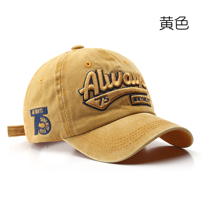 DIDORSSBO新款水洗复古做旧个性棒球帽子字母刺绣遮阳帽子GAW9