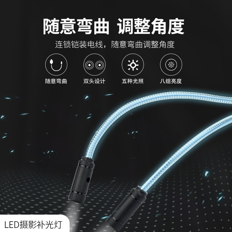 JJC 微距拍摄补光灯 LED摄影灯 适用佳能尼康富士索尼微单反相机