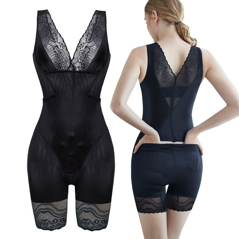 薄款透气连体衣塑形收腹塑腰 后脱式平角修身显瘦美体衣不卷边