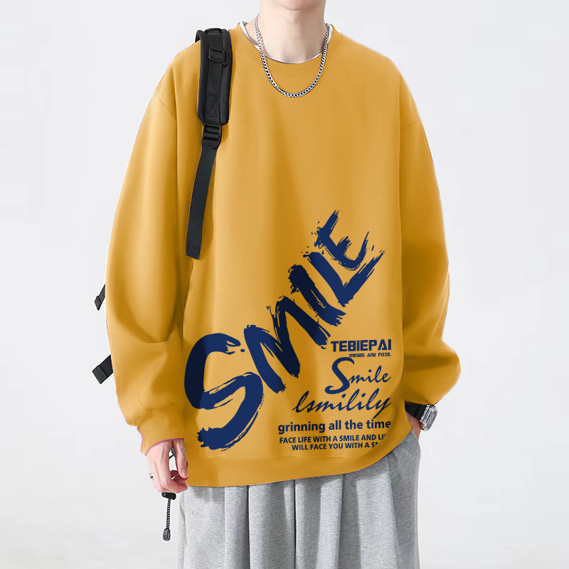 舒适日常秋冬季男重磅2-300斤大码宽松胖子加绒保暖oversize卫衣