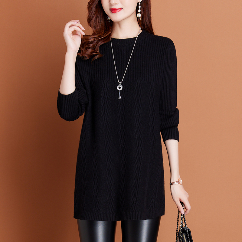 中长款遮屁股毛衣女2025秋冬新款时尚洋气女装冬装针织打底衫内搭
