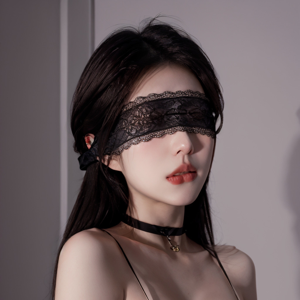 纯欲性感蕾丝眼罩火辣情调花边蕾丝化妆舞会派对蒙眼纱可爱发箍