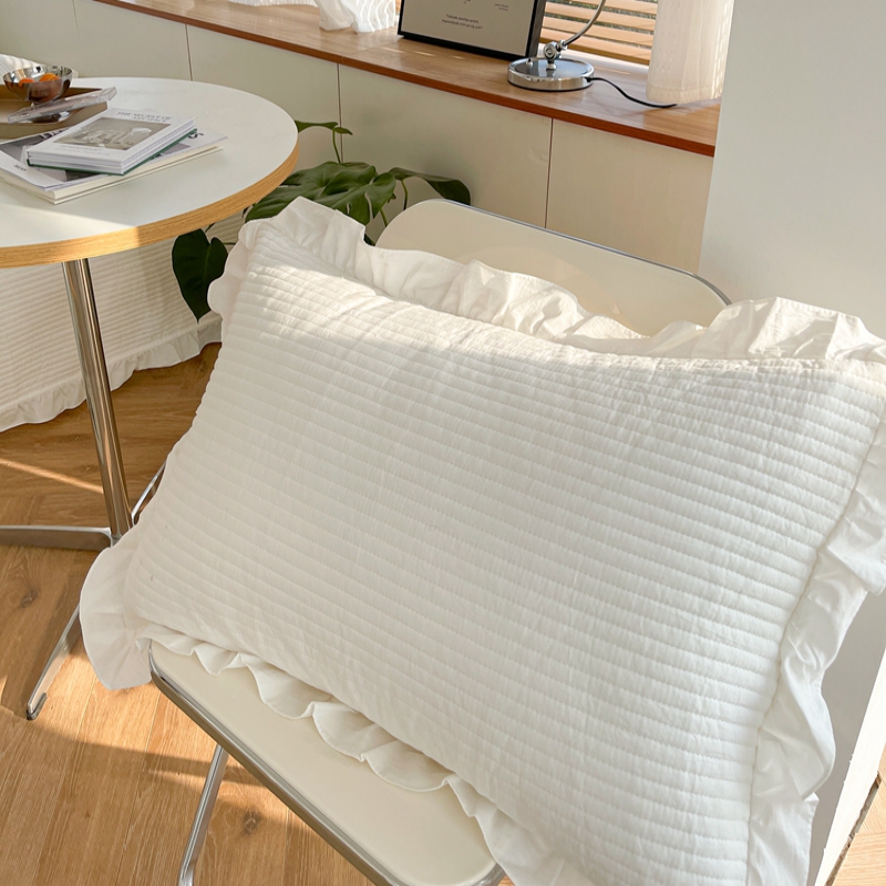 纯棉水洗棉40s全棉夹棉枕头套一对装48cmx74cm成人内胆套夏季枕套